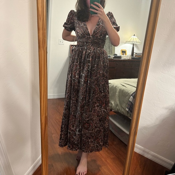 Anthropologie The Katerina Button Front Dress Velvet Edition Size 2 - Picture 2 of 15